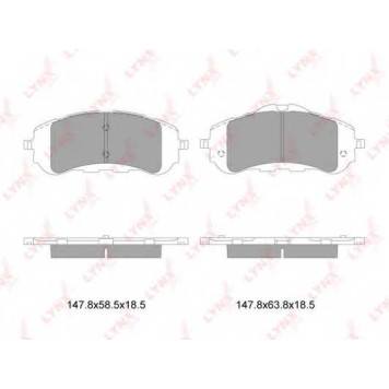 Колодки тормозные дисковые <b>LYNXauto BD-6114</b>