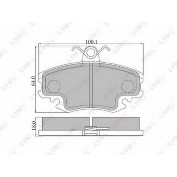 Колодки тормозные дисковые передний для RENAULT 19, CLIO, LOGAN, MEGANE, RAPID, SANDERO/STEPWAY, THALIA, TWINGO <b>LYNXauto BD-6301</b>