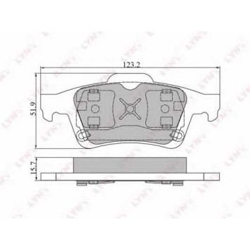 Колодки тормозные дисковые задний для NISSAN PRIMERA / RENAULT ESPACE, LAGUNA, MEGANE, VEL SATIS / SAAB 9-3 / VOLVO C30, C70, S40, V50 <b>LYNXauto BD-6302</b>