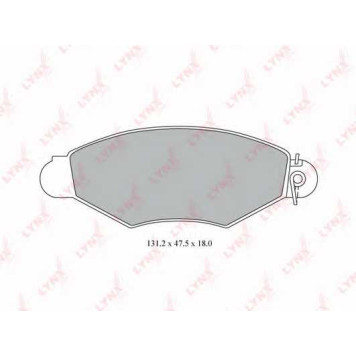 Колодки тормозные дисковые передний для CITROEN XSARA(N0,N1,N2) / RENAULT KANGOO Express(FC0/1#), KANGOO(KC0/1#) <b>LYNXauto BD-6309</b>