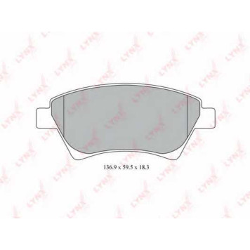 Колодки тормозные дисковые передний для RENAULT GRAND, KANGOO Express, KANGOO, MEGANE, SCENIC <b>LYNXauto BD-6314</b>