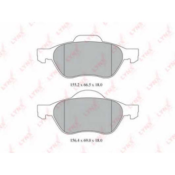 Колодки тормозные дисковые передний для RENAULT CLIO(BR0/1, CR0/1), GRAND(JM0/1#), MEGANE(BM0/1#, CM0/1#, EM0/1#, KM0/1#, LM0/1#), SCENIC(JM0/1#) <b>LYNXauto BD-6315</b>
