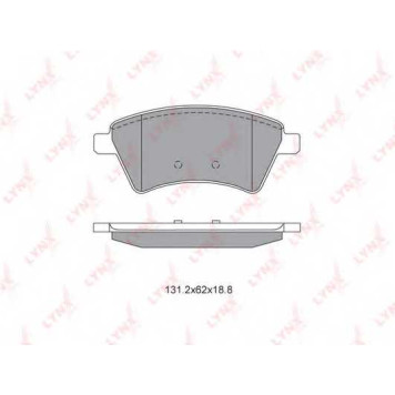 Колодки тормозные дисковые передний для MERCEDES CITAN Mixto(415), CITAN(415) / RENAULT KANGOO Express(FW0/1#), KANGOO(KW0/1#) <b>LYNXauto BD-6318</b>