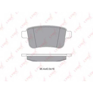 Колодки тормозные дисковые задний для MERCEDES CITAN Mixto(415), CITAN(415) / RENAULT KANGOO Express(FW0/1#), KANGOO(KC0/1#,KW0/1#) <b>LYNXauto BD-6319</b>