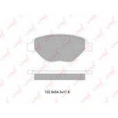 Колодки тормозные дисковые передний для RENAULT MEGANE(BM0/1#,CM0/1#,LM0/1#) <b>LYNXauto BD-6321</b>