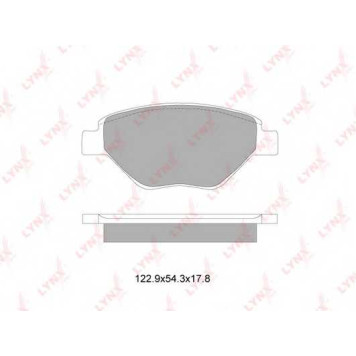 Колодки тормозные дисковые передний для RENAULT MEGANE(BM0/1#,CM0/1#,LM0/1#) <b>LYNXauto BD-6321</b>