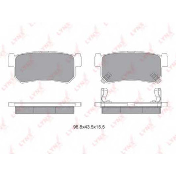 Колодки тормозные дисковые задний для DAEWOO KORANDO(KJ), MUSSO(FJ) / SSANGYONG KORANDO(KJ), MUSSO SPORTS, MUSSO(FJ) <b>LYNXauto BD-7000</b>