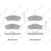Колодки тормозные дисковые передний для DAEWOO KORANDO(KJ), MUSSO(FJ) / SSANGYONG KORANDO(K4,KJ), MUSSO SPORTS, MUSSO(FJ) <b>LYNXauto BD-7001</b>