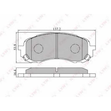 Колодки тормозные дисковые передний для SUBARU LEGACY(BE,BH) <b>LYNXauto BD-7102</b>
