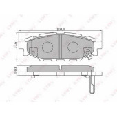 Колодки тормозные дисковые задний для SUBARU FORESTER(SH), IMPREZA(G3,GH,GR), LEGACY(B13#,BL,BM,BP,BR), OUTBACK(BL,BM,BP,BR) <b>LYNXauto BD-7103</b>