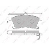Колодки тормозные дисковые передний для SUBARU FORESTER, IMPREZA, LEGACY OUTBACK, LEGACY, OUTBACK <b>LYNXauto BD-7104</b>