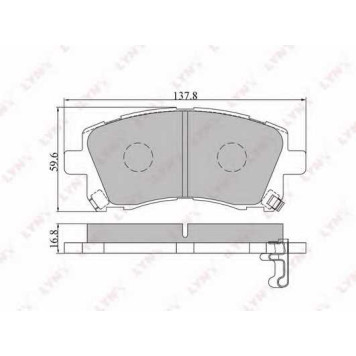 Колодки тормозные дисковые передний для SUBARU FORESTER, IMPREZA, LEGACY OUTBACK, LEGACY, OUTBACK <b>LYNXauto BD-7104</b>