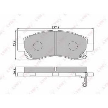 Колодки тормозные дисковые передний для SUBARU IMPREZA(GC,GF,GFC), LEGACY(BD,BE,BG,BH) <b>LYNXauto BD-7105</b>