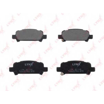 Колодки тормозные дисковые задний для SUBARU FORESTER(SF,SG), IMPREZA(GC,GD,GF,GFC,GG), LEGACY(B13#,BE,BH,BL,BP), OUTBACK(BE,BH) <b>LYNXauto BD-7106</b>-1