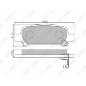 Колодки тормозные дисковые задний для SUBARU FORESTER(SF,SG), IMPREZA(GC,GD,GF,GFC,GG), LEGACY(B13#,BE,BH,BL,BP), OUTBACK(BE,BH) <b>LYNXauto BD-7106</b>