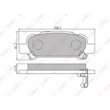 Колодки тормозные дисковые задний для SUBARU FORESTER(SF,SG), IMPREZA(GC,GD,GF,GFC,GG), LEGACY(B13#,BE,BH,BL,BP), OUTBACK(BE,BH) <b>LYNXauto BD-7106</b>