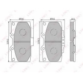 Колодки тормозные дисковые передний для NISSAN 300 ZX(Z32) / SUBARU FORESTER(SF), IMPREZA(GC,GD,GF,GFC,GG) <b>LYNXauto BD-7107</b>