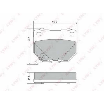 Колодки тормозные дисковые задний для SUBARU IMPREZA(GD,GG) <b>LYNXauto BD-7108</b>