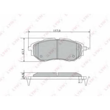 Колодки тормозные дисковые передний для SUBARU LEGACY(B13#,BL,BM,BP,BR), OUTBACK(BM,BR), TRIBECA(B9) <b>LYNXauto BD-7111</b>