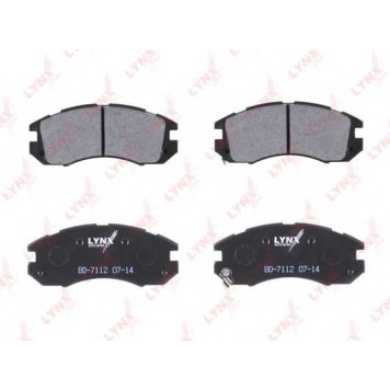 Колодки тормозные дисковые передний для SUBARU IMPREZA(GC,GF,GFC), LEGACY OUTBACK(BG), LEGACY(BC,BD,BG,BJF) <b>LYNXauto BD-7112</b>-1