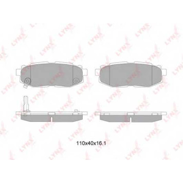 Колодки тормозные дисковые задний для SUBARU BRZ, LEGACY(BM,BR), TRIBECA(B9) <b>LYNXauto BD-7114</b>