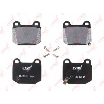 Колодки тормозные дисковые задний для MITSUBISHI LANCER(CJ-CP#,CS#A,CT0) / NISSAN 350 Z(Z33) / SUBARU IMPREZA(G3,GD,GG,GH,GR) <b>LYNXauto BD-7115</b>-1