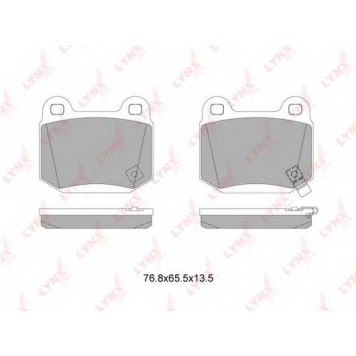 Колодки тормозные дисковые задний для MITSUBISHI LANCER(CJ-CP#,CS#A,CT0) / NISSAN 350 Z(Z33) / SUBARU IMPREZA(G3,GD,GG,GH,GR) <b>LYNXauto BD-7115</b>