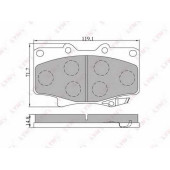 Колодки тормозные дисковые передний для TOYOTA 4 RUNNER, HILUX, LAND CRUISER <b>LYNXauto BD-7504</b>