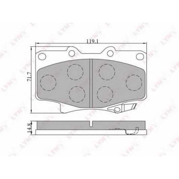 Колодки тормозные дисковые передний для TOYOTA 4 RUNNER, HILUX, LAND CRUISER <b>LYNXauto BD-7504</b>