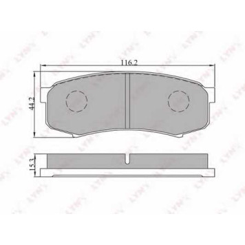 Колодки тормозные дисковые задний для LEXUS GX / MITSUBISHI PAJERO / TOYOTA FJ CRUISER, HILUX, LAND CRUISER 150, LAND CRUISER 90, LAND CRUISER <b>LYNXauto BD-7505</b>