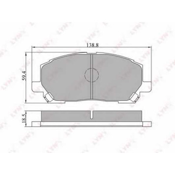 Колодки тормозные дисковые передний для LEXUS RX(MCU15) / TOYOTA KLUGER(#ACU2#,#MCU2#) <b>LYNXauto BD-7506</b>