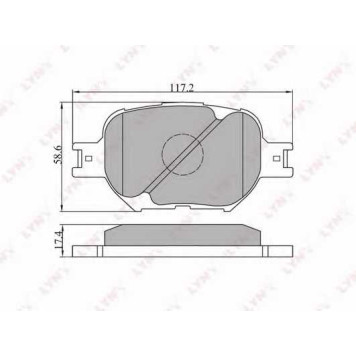 Колодки тормозные дисковые передний для TOYOTA ALLION, CELICA, COROLLA, MATRIX, OPA, VISTA <b>LYNXauto BD-7507</b>