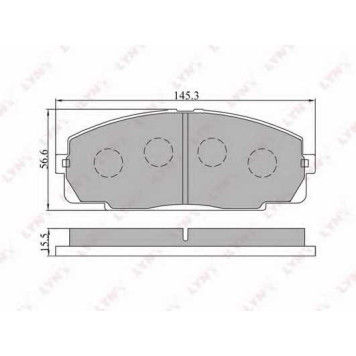 Колодки тормозные дисковые передний для TOYOTA DYNA 100, DYNA, GRANVIA, HIACE <b>LYNXauto BD-7508</b>