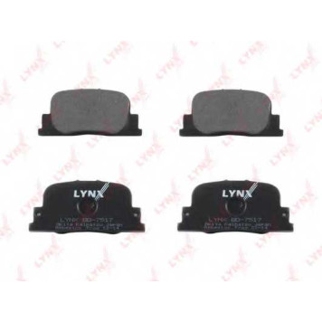 Колодки тормозные дисковые задний для TOYOTA CALDINA, CAMRY, MARK, OPA, PRIUS, VISTA, WINDOM <b>LYNXauto BD-7517</b>-1