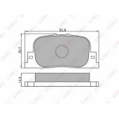 Колодки тормозные дисковые задний для TOYOTA CALDINA, CAMRY, MARK, OPA, PRIUS, VISTA, WINDOM <b>LYNXauto BD-7517</b>