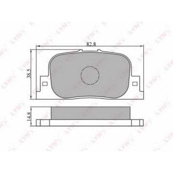 Колодки тормозные дисковые задний для TOYOTA CALDINA, CAMRY, MARK, OPA, PRIUS, VISTA, WINDOM <b>LYNXauto BD-7517</b>