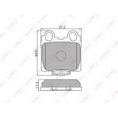 Колодки тормозные дисковые задний для LEXUS GS, IS SportCross, IS, SC / TOYOTA ALTEZZA GITA, ALTEZZA, ARISTO, BREVIS, CROWN, MAJESTA, PROGRES <b>LYNXauto BD-7518</b>