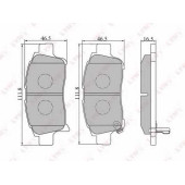 Колодки тормозные дисковые передний для TOYOTA ECHO, PLATZ, PROBOX/SUCCEED, SOLUNA VIOS, VIOS, YARIS <b>LYNXauto BD-7519</b>