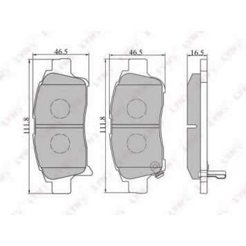 Колодки тормозные дисковые передний для TOYOTA ECHO, PLATZ, PROBOX/SUCCEED, SOLUNA VIOS, VIOS, YARIS <b>LYNXauto BD-7519</b>
