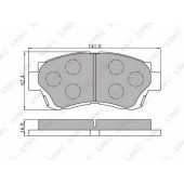 Колодки тормозные дисковые передний для LEXUS ES, LS / TOYOTA ALTEZZA, CAMRY, CELICA, CHASER, CRESTA, CROWN, MARK, PROGRES <b>LYNXauto BD-7520</b>