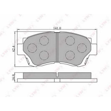 Колодки тормозные дисковые передний для LEXUS ES, LS / TOYOTA ALTEZZA, CAMRY, CELICA, CHASER, CRESTA, CROWN, MARK, PROGRES <b>LYNXauto BD-7520</b>