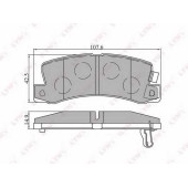 Колодки тормозные дисковые задний для LEXUS ES / TOYOTA CAMRY, CARINA E, CARINA, CELICA, CORONA, HARRIER <b>LYNXauto BD-7521</b>