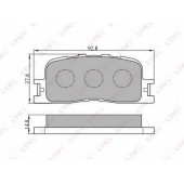 Колодки тормозные дисковые задний для LEXUS ES(MCV#,VZV#) / TOYOTA CAMRY(#XV3#,ACV3#,MCV3#) <b>LYNXauto BD-7523</b>