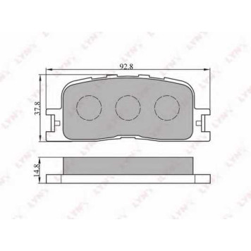 Колодки тормозные дисковые задний для LEXUS ES(MCV#,VZV#) / TOYOTA CAMRY(#XV3#,ACV3#,MCV3#) <b>LYNXauto BD-7523</b>