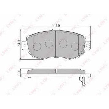 Колодки тормозные дисковые передний для LEXUS GS, IS SportCross, IS, SC / TOYOTA ALTEZZA GITA, ALTEZZA, ARISTO, CHASER, CRESTA, CROWN, MAJESTA, MARK, SUPRA <b>LYNXauto BD-7524</b>