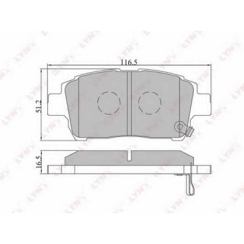 Колодки тормозные дисковые передний для TOYOTA ASCENT, CELICA, COROLLA, MR, PRIUS, YARIS <b>LYNXauto BD-7526</b>