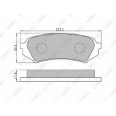 Колодки тормозные дисковые задний для LEXUS LX(UZJ100) / TOYOTA LAND CRUISER 100(FZJ1#,UZJ1#), LAND CRUISER 200(UZJ2#,VDJ2#) <b>LYNXauto BD-7527</b>