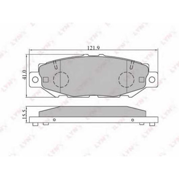 Колодки тормозные дисковые задний для LEXUS GS / TOYOTA ARISTO, CHASER, CRESTA, CROWN, GRANVIA, HIACE, MARK, SUPRA <b>LYNXauto BD-7528</b>