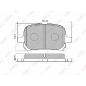 Колодки тормозные дисковые передний для LEXUS ES / TOYOTA AVALON, CAMRY, GAIA, HARRIER, MARK, NADIA, WINDOM <b>LYNXauto BD-7529</b>