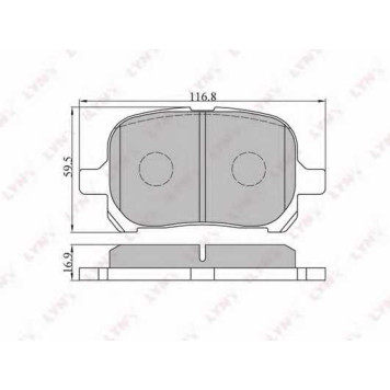 Колодки тормозные дисковые передний для LEXUS ES / TOYOTA AVALON, CAMRY, GAIA, HARRIER, MARK, NADIA, WINDOM <b>LYNXauto BD-7529</b>